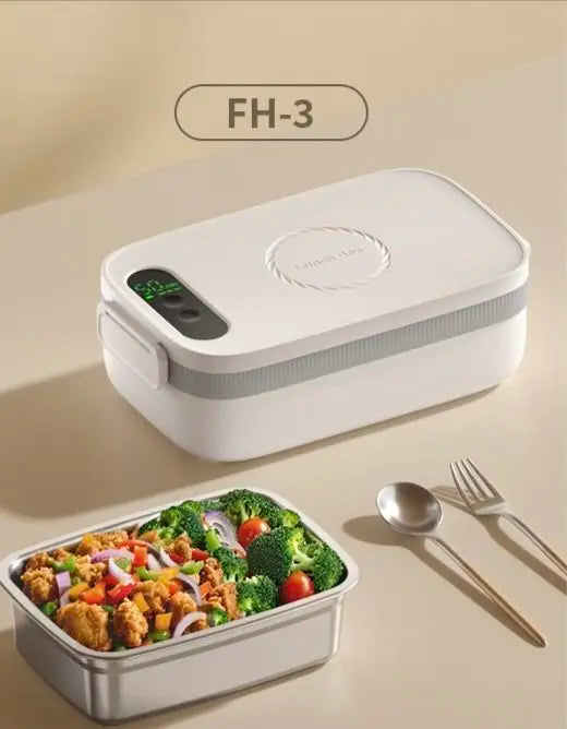 Wholesale Portable Wireless Electric Lunch Box USB Rechargeable Self-Heating Technology Stainless Steel for Car Household